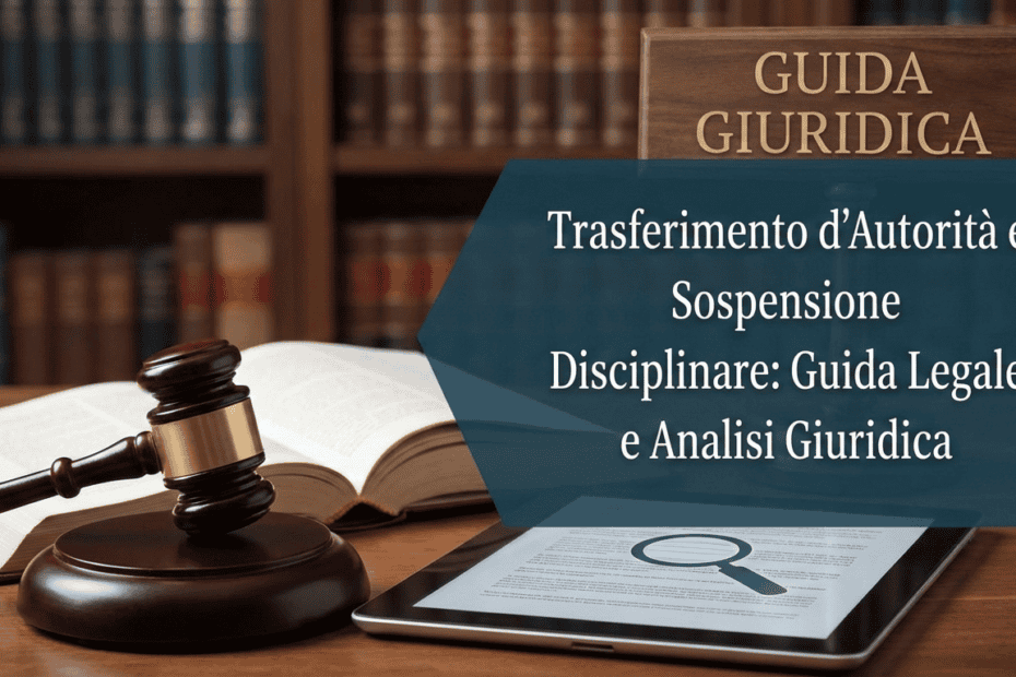 Analisi legale sul trasferimento d'autorità e la sospensione disciplinare militare