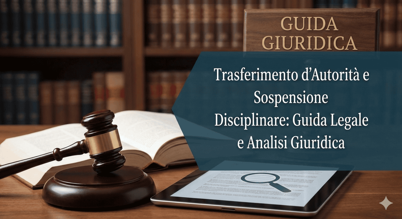 Analisi legale sul trasferimento d'autorità e la sospensione disciplinare militare